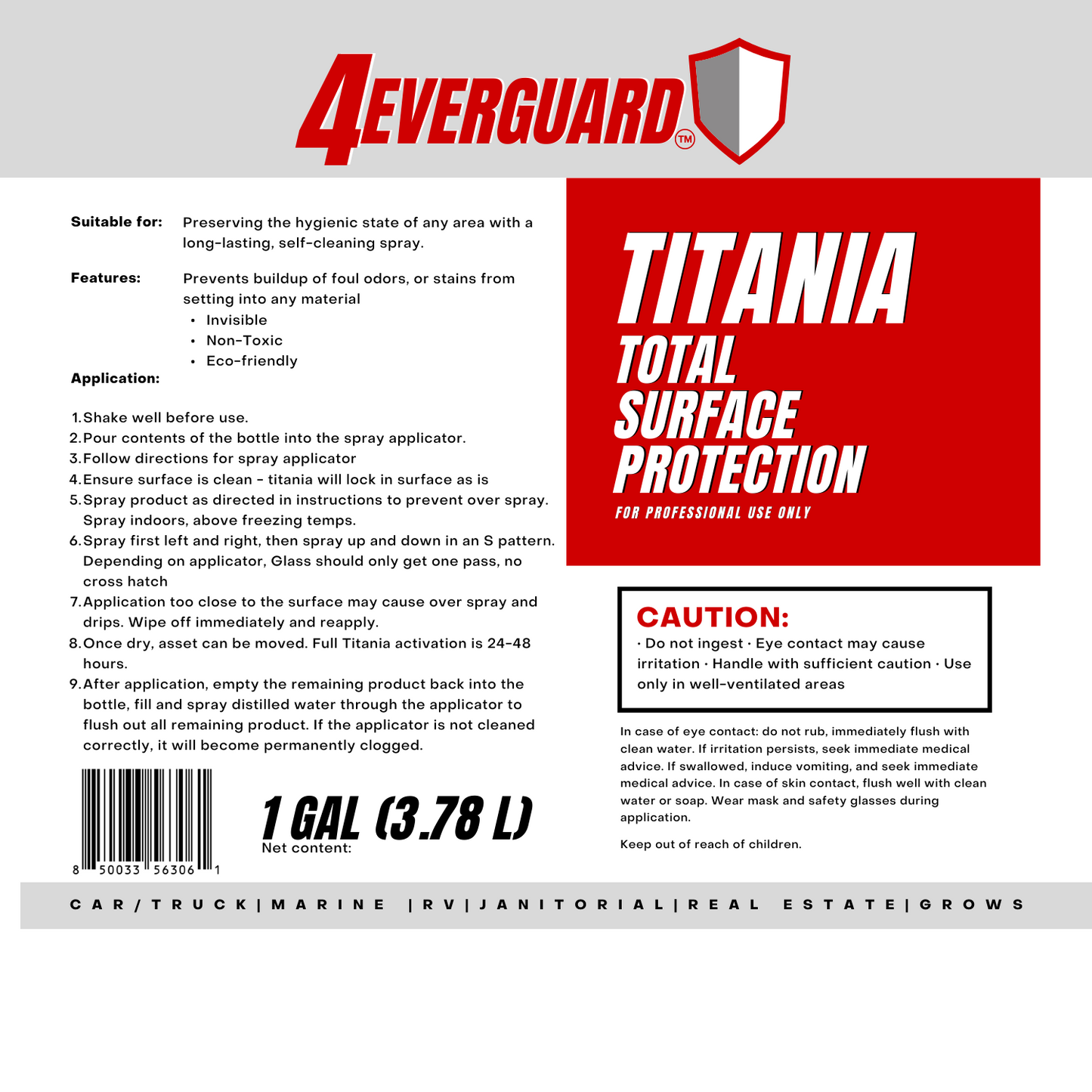 Protect Surfaces Long Term - Titania